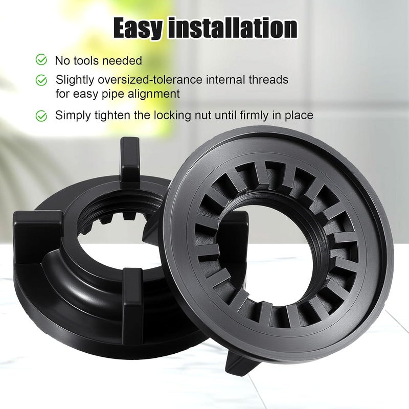 Ymapinc 4PCS 3/4"IPS Faucet Mounting Lock Nut, PP Plastic Faucet Nuts, Replacement Parts for Bathroom Sink Faucets Parts, Kitchen Faucets Replacement Part - Image 5